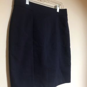 Navy, paneled, pencil skirt